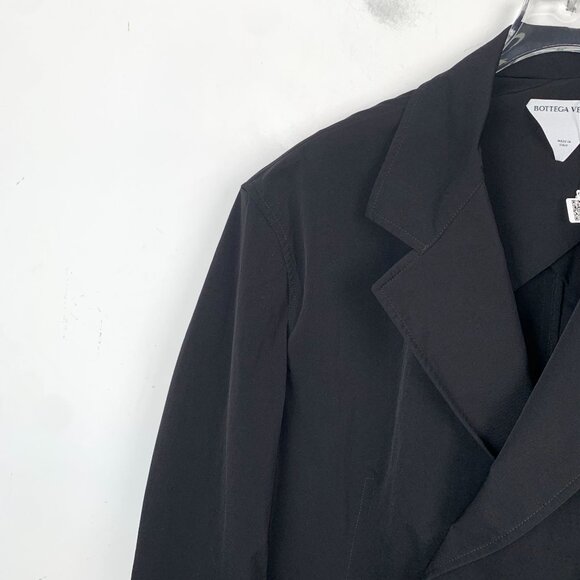 Bottega Veneta Black Double-Breasted Suit Jacket Size 50 Made In Italy - Picture 5 of 6